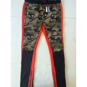 Smoke Rise Jogger Sweatpants Men 2XL Camo Drawstring Athleisure Slim Fit
